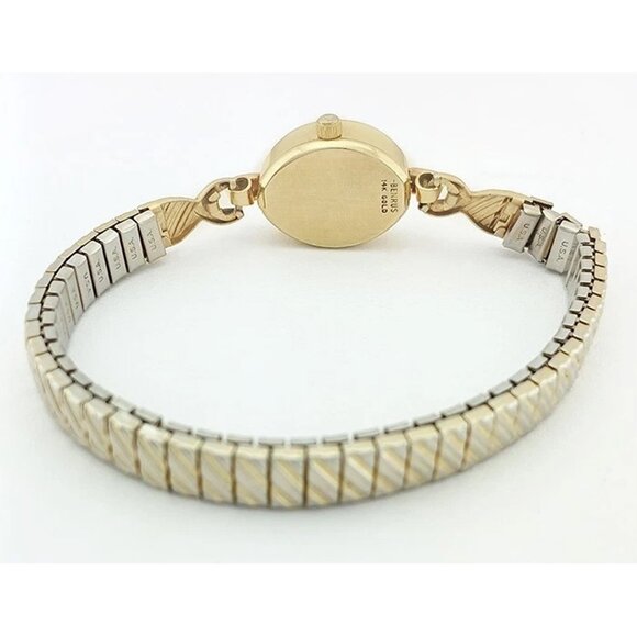 Benrus Lady's Diamonds Watch Solid 14k Yellow Gold - Picture 6 of 8